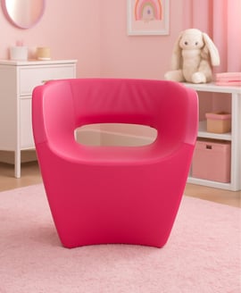 Aldo Hot Pink Faux Leather Armchair