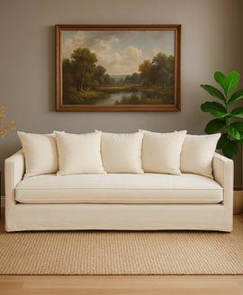 Antibes 3 Seat Cream Sofa