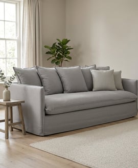 Antibes 3 Seater Grey Sofa