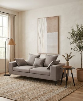 Avignon 3 Seat Grey Sofa