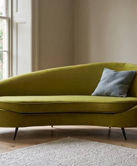 Hasina Three Seat Olive Velvet Sofa