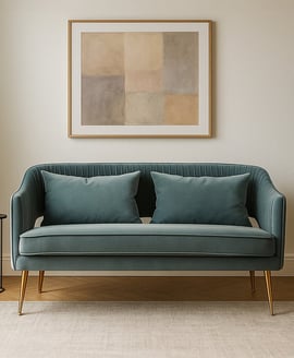 Hendricks 2 Seater Dusky Blue Velvet Sofa