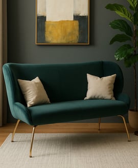 Kolding 2 Seat Green Sofa