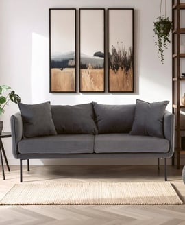 Kolding Two Seater Grey Sofa