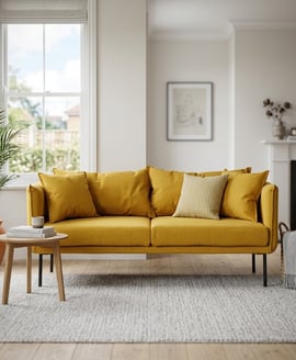 Kolding Two Seater Yellow Sofa