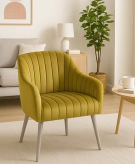 Louxor Mustard Fabric Armchair