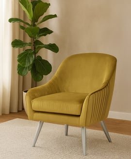 Louxor Mustard Velvet Armchair