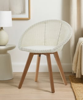 Lovina White Rattan Effect Dining Chair