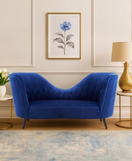 Malena Midnight Velvet Chaise
