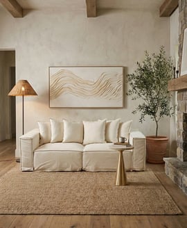 Marseille 3 Seat Cream Sofa