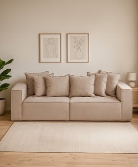 Marseille 3 Seat Grey Sofa