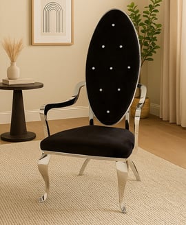 Novara Silver Baroque Chair