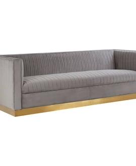 Opal 3 Seat Grey Sofa