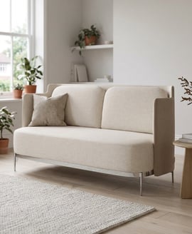 Piermount Ivory and Mink 2 Seater Sofa