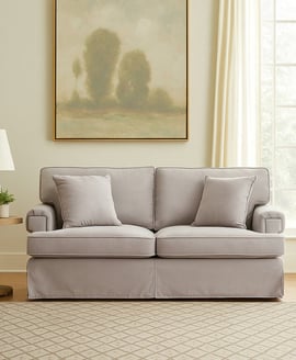 Ralph Two Seat Grey Velvet Sofa