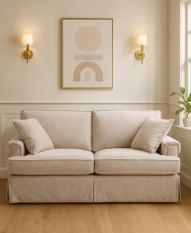 Ralph Two Seat Mink Velvet Sofa