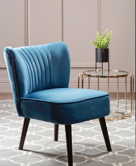 Regents Park Blue Velvet Chair