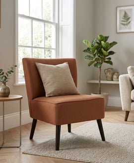 Stockholm Terracotta Fabric Chair