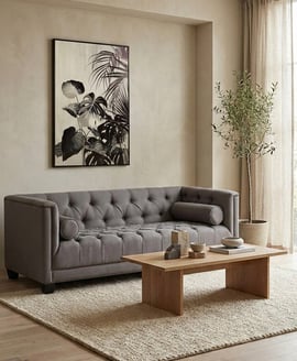 Surina 2 Seat Grey Fabric Sofa