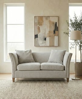 Sutton Two Seat Grey Fabric Sofa