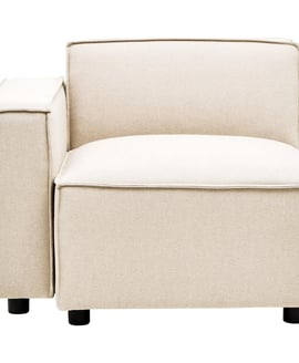 Toulouse Cream Fabric Left Arm Modular Sofa