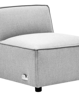 Toulouse Grey Fabric Armless Modular Sofa