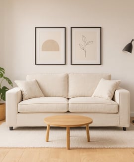 Valensole 2 Seat Cream Fabric Sofa