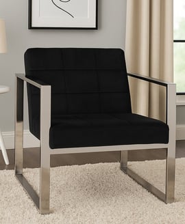 Vogue Black Velvet Lounge Chair