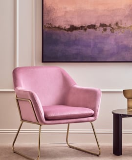 Xander Pink Velvet Modern Accent Chair