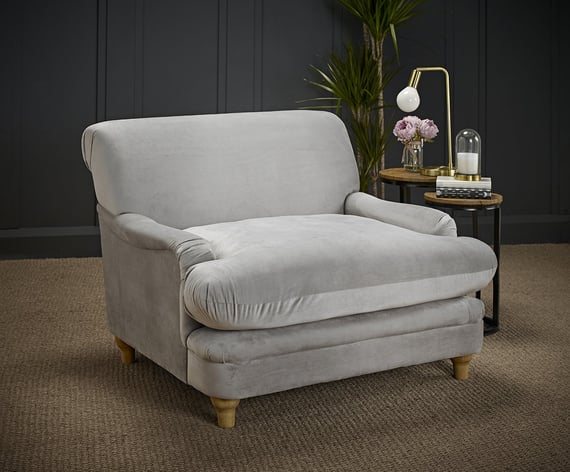 Plumpton Chair Grey Velvet