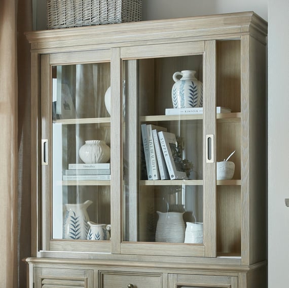 Delphine Collection Sliding Glass Dresser Top