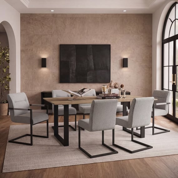 Cleaver Smoked Pearl Black Dining Chair