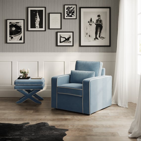 Rhode Light Grey Stool