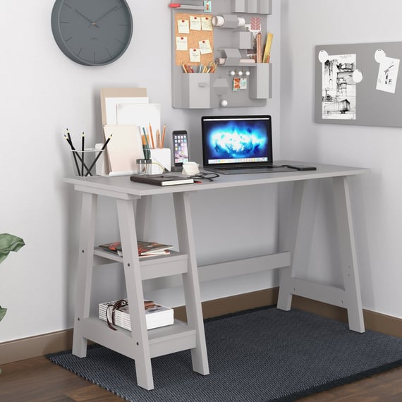 Tiva Ladder Bookcase Grey 1 Pack