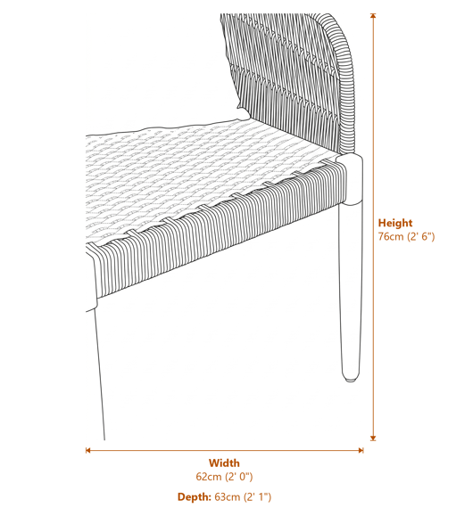 Opus Armchair Dimensions Diagram