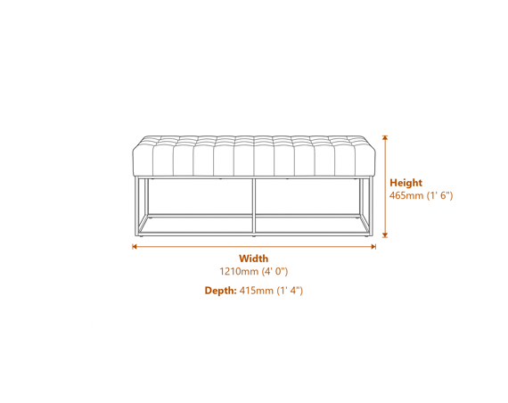 Boden Yale Blue Bench Dimensions Diagram
