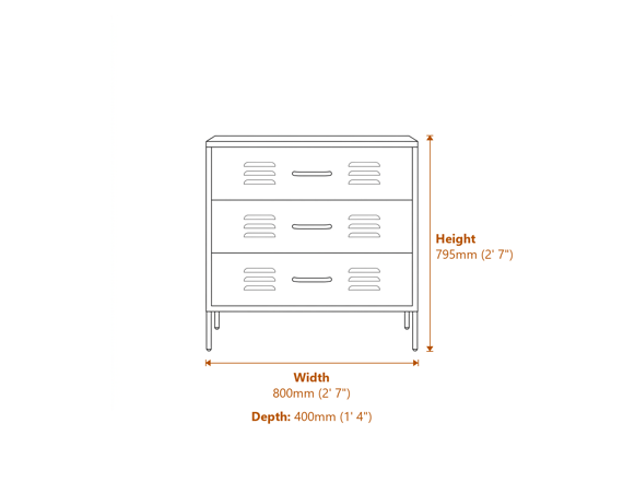 Caleb Black Chest Dimensions Diagram