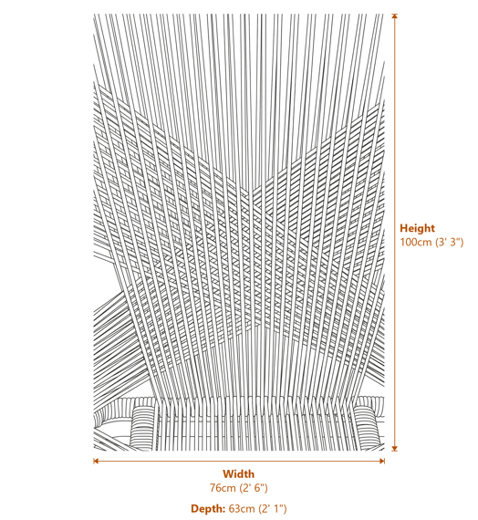 Manado Rattan Effect Chair Dimensions Diagram