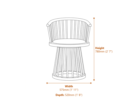 Lina Black Black Dining Chair Dimensions Diagram