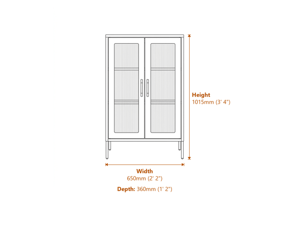Marsh Black Cabinet Dimensions Diagram