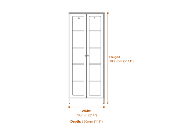 Mase Black Cabinet Dimensions Diagram