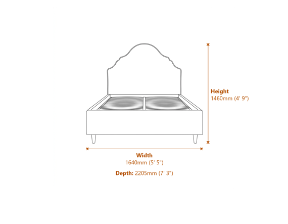 Quince Onyx King Size Dimensions Diagram