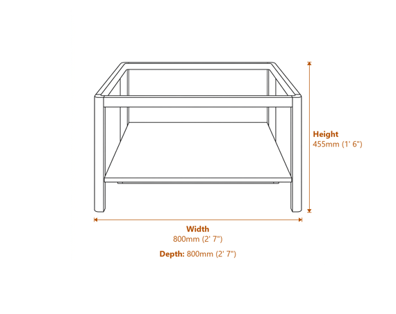 Ray White Coffee Table Dimensions Diagram
