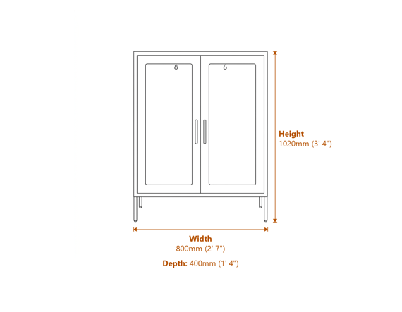 Reuben Black Cabinet Dimensions Diagram
