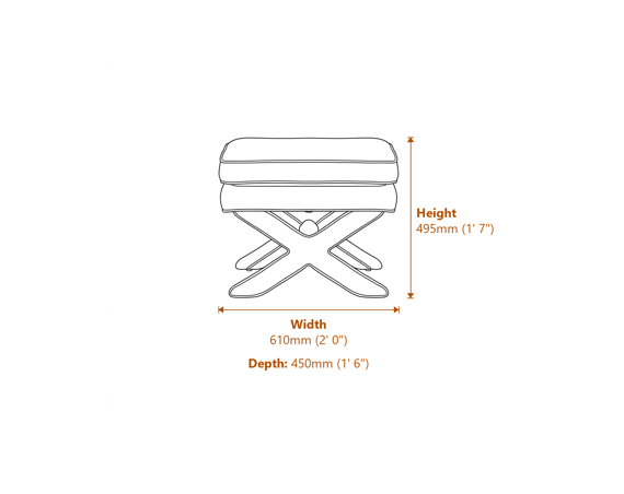 Rhode Stone Stool Dimensions Diagram