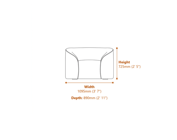 Zuma Black Chair Dimensions Diagram