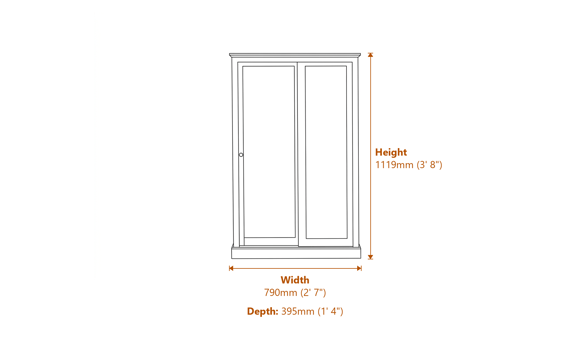 Devon White 5 Drawer Chest Dimensions Diagram