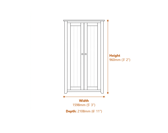 Havana Grey King Size Bed Dimensions Diagram