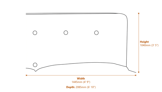 Pierre Double Bed Dimensions Diagram