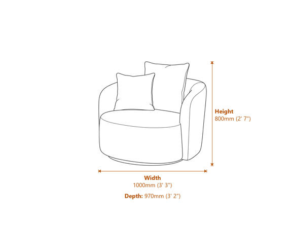 Sorelle Swivel Chair Dimensions Diagram